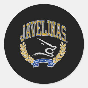 Sticker Rond Texas Am Kingsville Javelinas Victory Blue