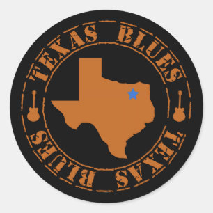 Sticker Rond Texas Blues