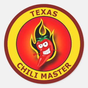 STICKER ROND TEXAS CHILI MASTER