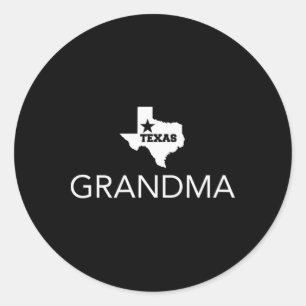 Sticker Rond Texas Family State of Tx Fier Grandma Texas Vacat