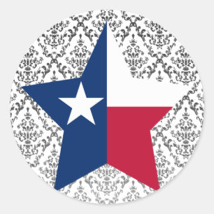Sticker Rond Texas Star