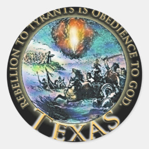 Sticker Rond Texas Sticky Black Gold