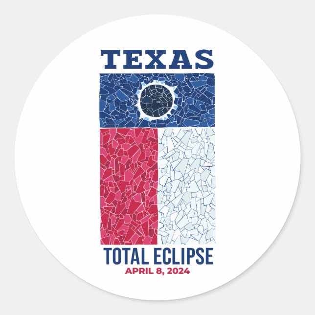 Sticker rond Texas Total Eclipse (Devant)