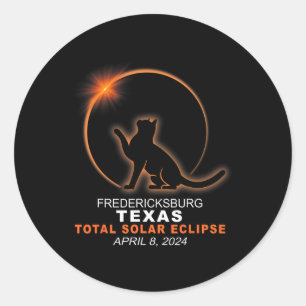 Sticker Rond Texas Total Solar Eclipse 2024