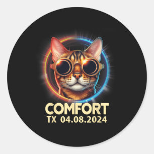 Sticker Rond Texas Total Solar Eclipse 2024