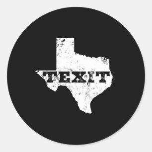 Sticker Rond Texit - Nation du Texas - Texans pour la sécession