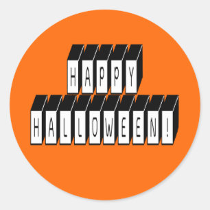 Sticker Rond Texte bloc Halloween