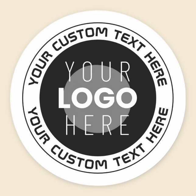 Sticker Rond Texte circulaire modifiable & logo remplaçable | N (Créateur téléchargé)