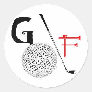 Sticker Rond texte de golf