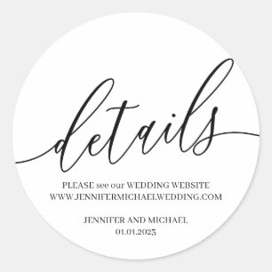 Sticker Rond Texte de la signature