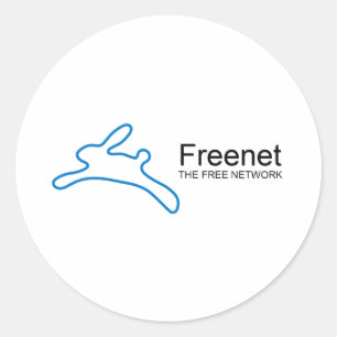 Sticker Rond Texte de lapin de freenet