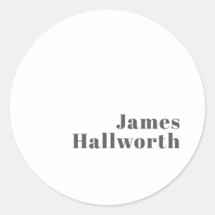 Sticker Rond Texte moderne élégant et rétro   Gris