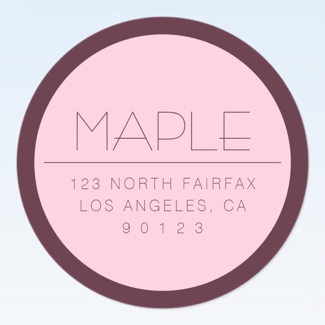 Sticker Rond Texte moderne personnalisable avec bordure (Créateur téléchargé)