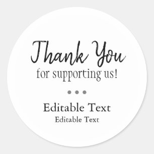 Sticker Rond Texte modifiable de l'indicateur de Merci