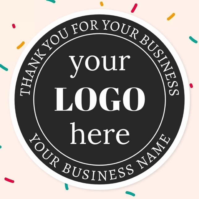 Sticker Rond Texte modifiable et votre logo ou autre conception (Créateur téléchargé)
