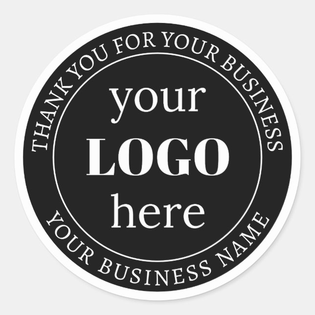 Sticker Rond Texte modifiable et votre logo ou autre conception (Devant)