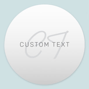 Sticker Rond Texte modifiable pour entreprise, salutation ou no