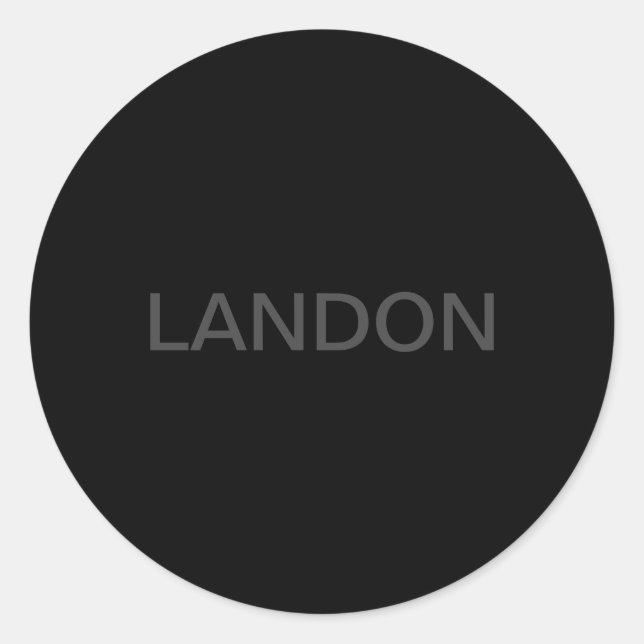 Sticker Rond Texte personnalisable | Bold Modern Black & White (Devant)