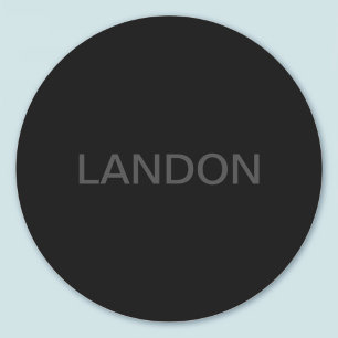 Sticker Rond Texte personnalisable   Bold Modern Black & White