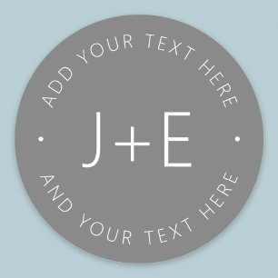 Sticker Rond Texte personnalisable élégant