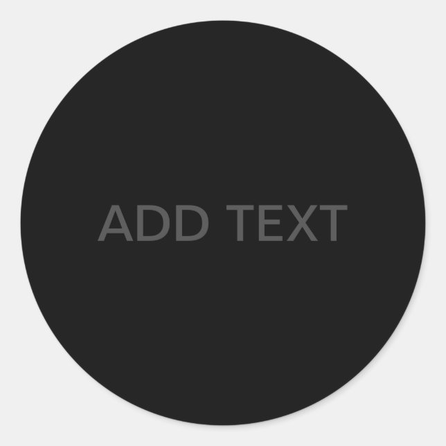 Sticker Rond Texte personnalisable | Gras moderne noir et gris  (Devant)