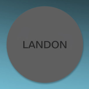 Sticker Rond Texte personnalisable Moderne Gras Noir & Blanc