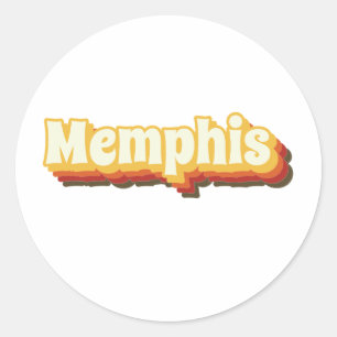 Sticker Rond Texte Vintage rétro Memphis