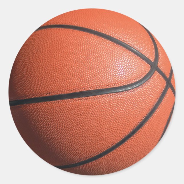 Sticker Rond texture BASKETball (Devant)