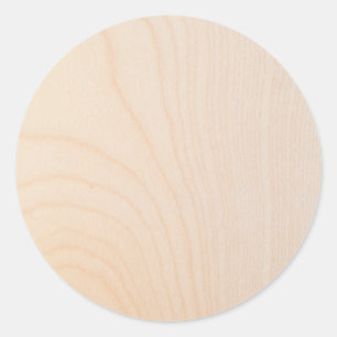 Sticker Rond texture de bois d'érable