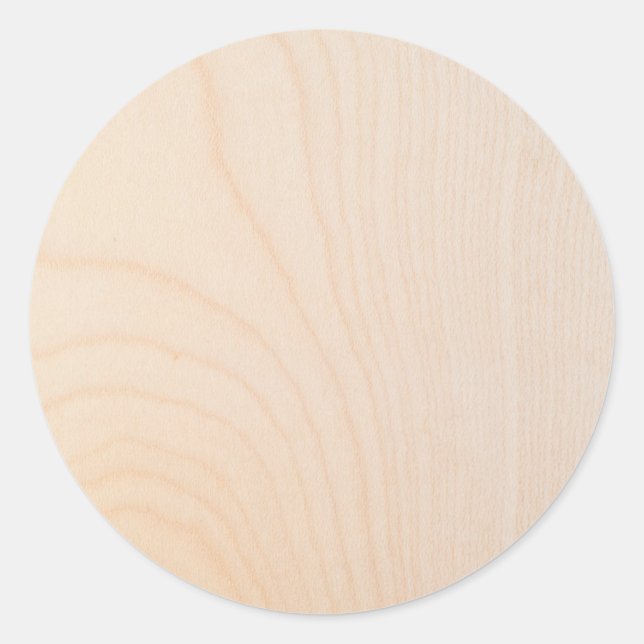 Sticker Rond texture de bois d'érable (Devant)