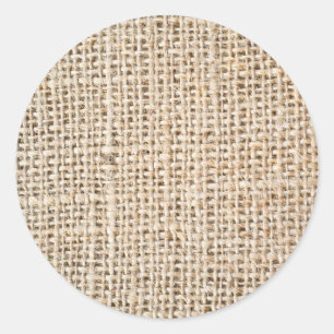 Sticker Rond Texture de Burlap