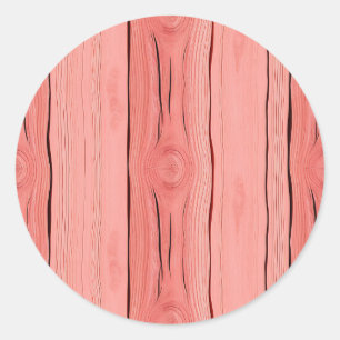 Sticker Rond Texture de maison de ferme rustique en bois rose c