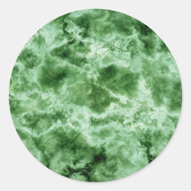 Sticker Rond Texture de marbre vert (Devant)