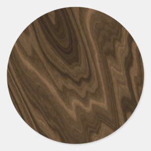 Sticker Rond Texture en bois de brun foncé