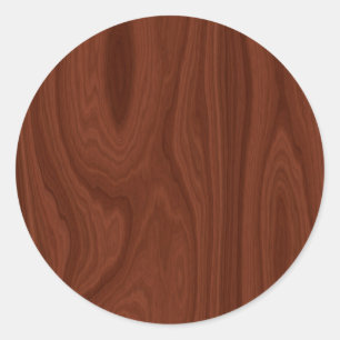 Sticker Rond Texture en bois rouge foncé