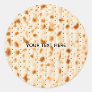 Sticker Rond Texture graphique réaliste de matza marron rustiqu