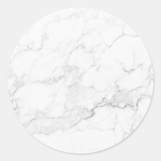 Sticker Rond Texture Marbre blanc (Devant)