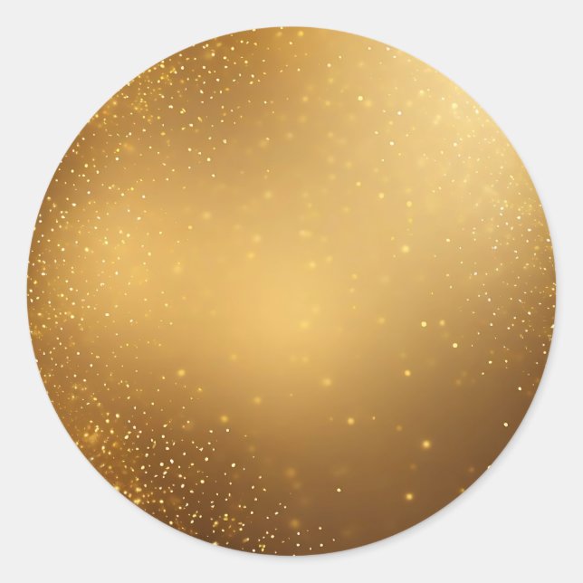 Sticker Rond Texture Parties scintillant d'or (Devant)