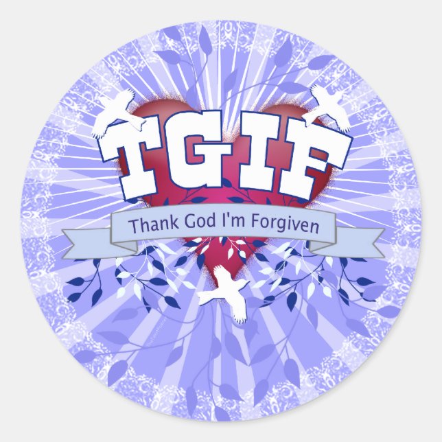 STICKER ROND TGIF (Devant)