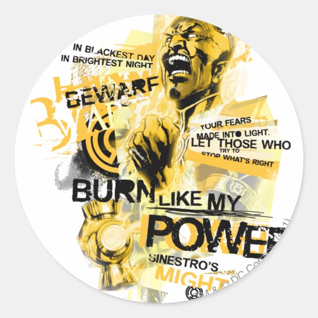 Sticker Rond Thaal Sinestro 10 (Devant)