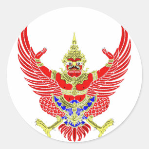 STICKER ROND THAI GARUDA - KROOTH - SANSKRIT
