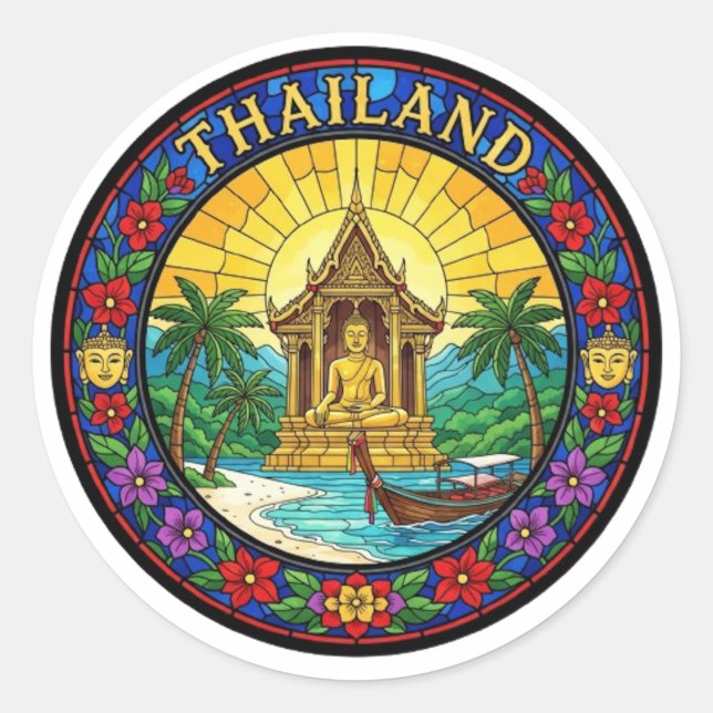 STICKER ROND THAÏLANDE (Devant)