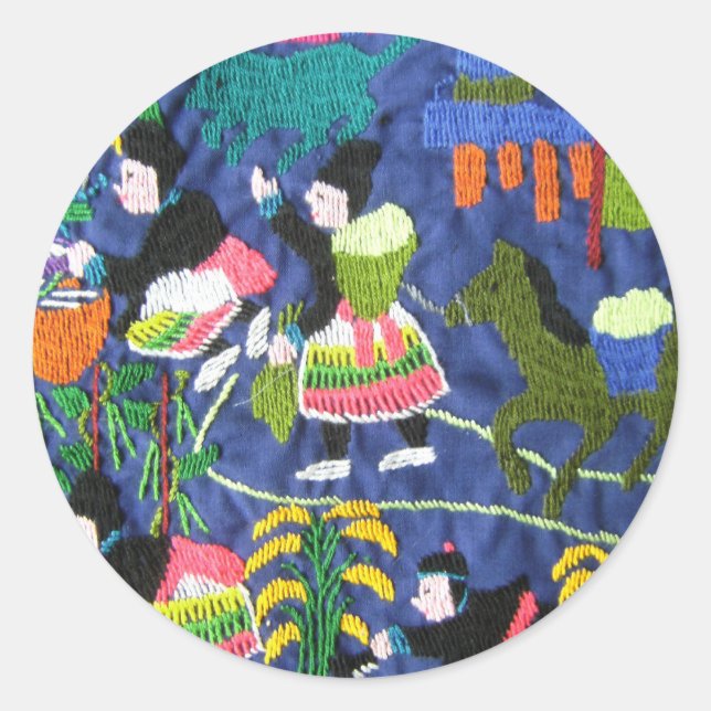 Sticker Rond Thailande Hilltribe Style de vie (Devant)