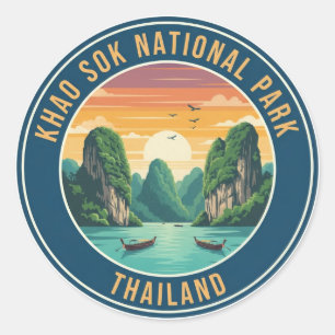 Sticker Rond Thaïlande Khao Sok National Park Travel