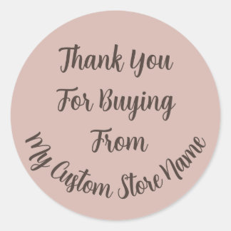 Sticker Rond Thank You For Buying Custom Business Long Name