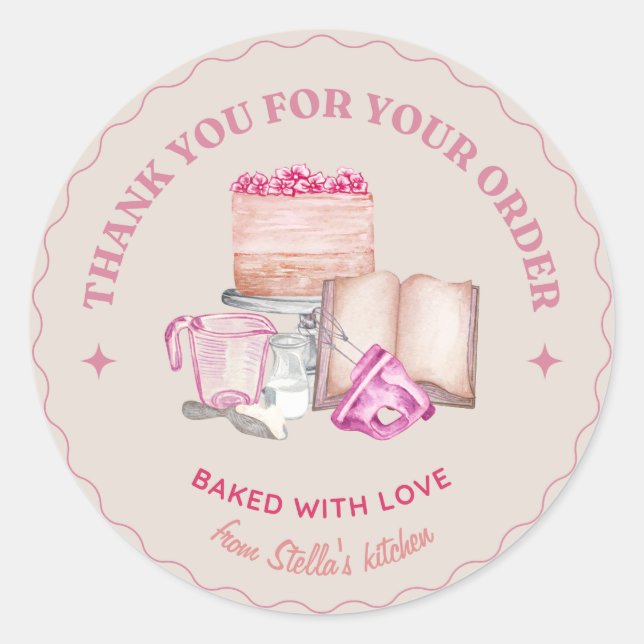 Sticker Rond Thank you for your order Bakery (Devant)