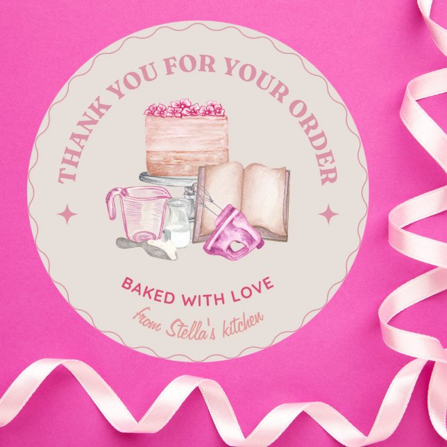 Sticker Rond Thank you for your order Bakery (Créateur téléchargé)