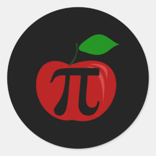 Sticker Rond Thanksgiving Apple Pie Lover Funny Pi Day Math Tea