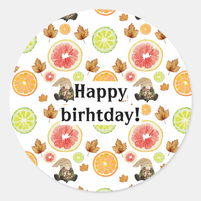 Sticker Rond Thanksgiving Decor Fall Farmhouse  (Devant)
