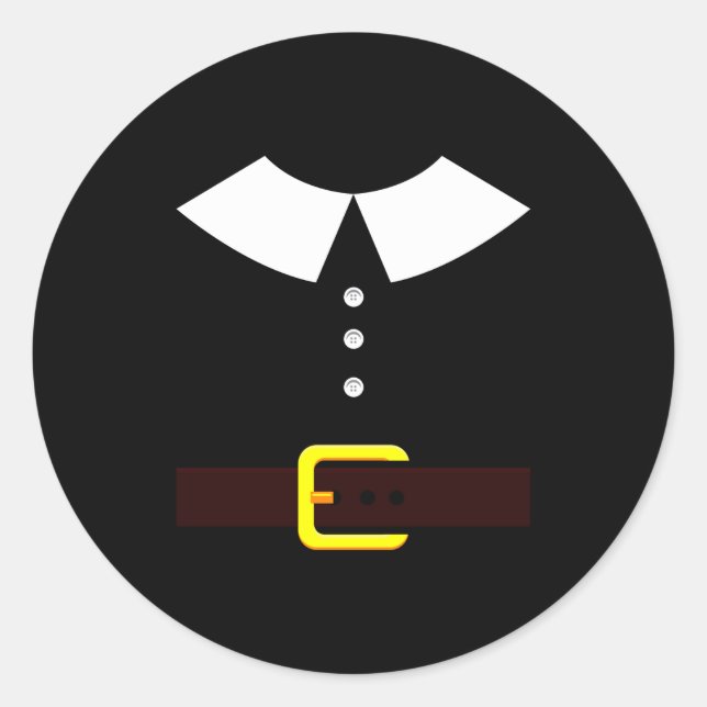 Sticker Rond Thanksgiving Lgrim Shirt - New World Lgrim Costume (Devant)